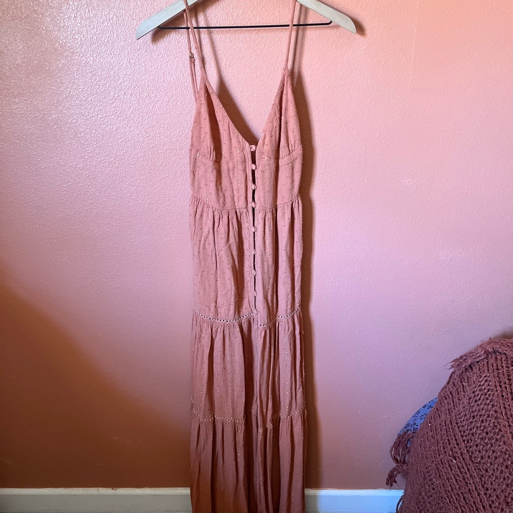 Elegant Pink Maxi Dress